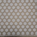 White Ovals Embroidered Tulle Fabric - Rex Fabrics