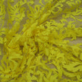 Yellow Arabesque Embroidered Tulle Fabric - Rex Fabrics