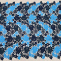 Blue Floral Guipure Lace Fabric - Rex Fabrics