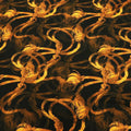 Black Background with Gold Rope Printed Fabric - Rex Fabrics