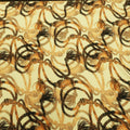 Yellow Background with Brown Rope Printed Fabric - Rex Fabrics