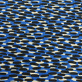 Nude, Black and Blue Abstract Printed Fabric - Rex Fabrics