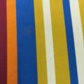 Multicolored Striped Printed Polyester Crepe - Rex Fabrics