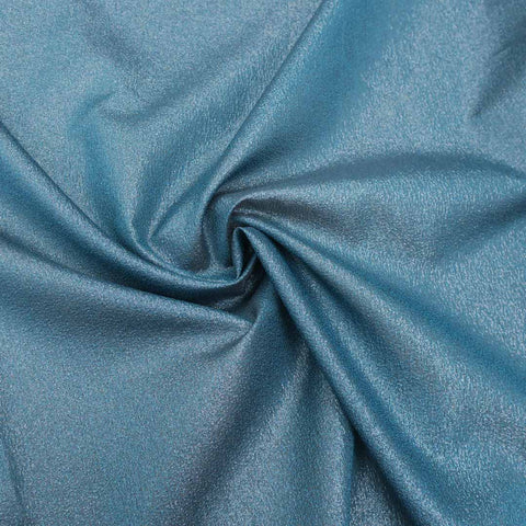 Metallic Gradient Teal Liquid Polyester Organza Fabric - Rex Fabrics