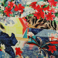 Yellow Background with Multicolored Floral Printed Fabric - Rex Fabrics
