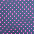 Pink Circles on Dark Background Printed Polyester Crepe - Rex Fabrics