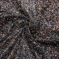 Black and Gold Glued Bugle Bead-Like Exclusive Fabric - Rex Fabrics