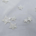 White Tulle with White Stars Embroidery - Rex Fabrics