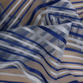 Blue and White Organza Fabric - Rex Fabrics