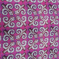 Fuchsia Background with white Arabesque Printed Fabric - Rex Fabrics