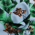 Baby Blue Grape Tree Leaves Floral Printed Polyester - Rex Fabrics