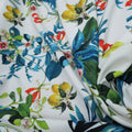 White Background with Multicolor Print  Fabric - Rex Fabrics