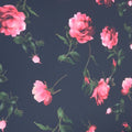 Roses on Navy Printed Polyester - Rex Fabrics