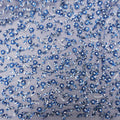 Royal Blue Floral Heavy Embroidered Exclusive Tulle Fabric - Rex Fabrics