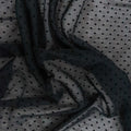 Black Heavily Dotted Tulle Fabric - Rex Fabrics