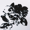 Black Floral on White Printed Crepe Fabric - Rex Fabrics
