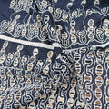 Blue Abstract Cotton Embroidery Fabric - Rex Fabrics