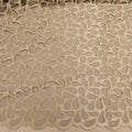 Beige Abstract Embroidered Tulle Fabric - Rex Fabrics