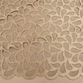 Beige Abstract Embroidered Tulle Fabric - Rex Fabrics