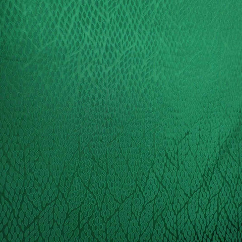 Abstract Textured Green Brocade Fabric - Rex Fabrics
