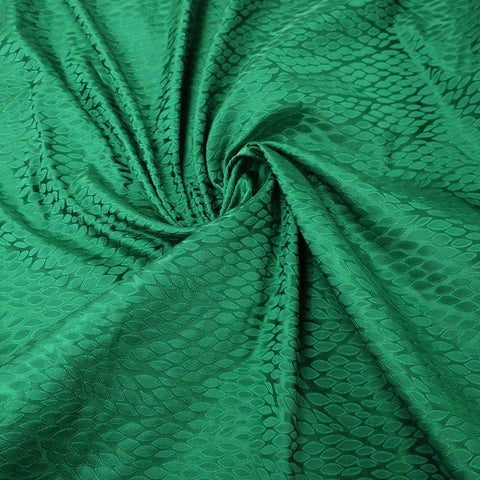 Abstract Textured Green Brocade Fabric - Rex Fabrics