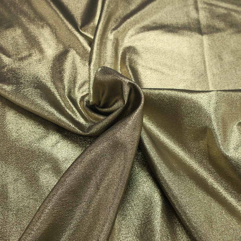 Solid Plain Textured Metallic Gold Lamé Fabric - Rex Fabrics