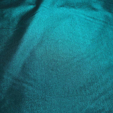 Solid Plain Textured Green Teal Lamé Fabric - Rex Fabrics