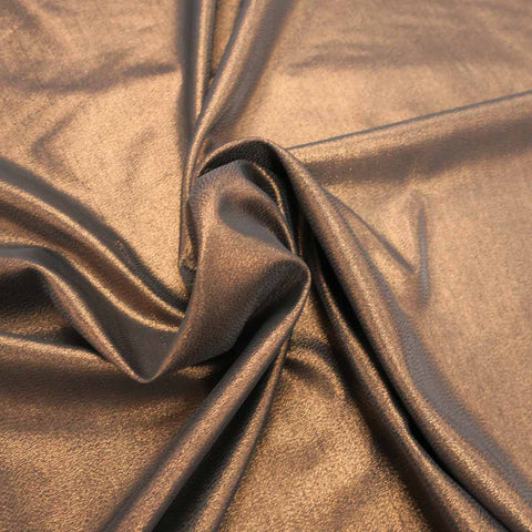Solid Plain Textured Bronze Lamé Fabric - Rex Fabrics