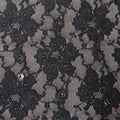 Black Floral Classic Chantilly French Alencon Lace - Rex Fabrics