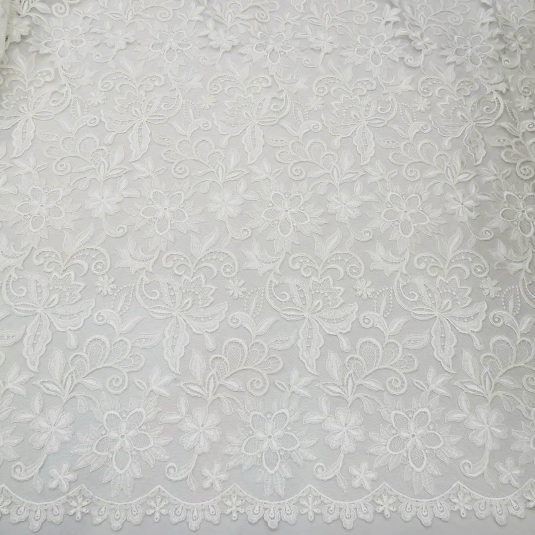 French corded top lace fabric