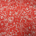 Dark Pastel Red Double Sided Floral Abstract  Brocade Fabric - Rex Fabrics