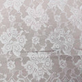 White Corded Chantilly Floral French Bridal Lace Dentelle de Calais - Rex Fabrics