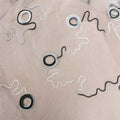 Black and White Embroidered Swirl Decorative Organza - Rex Fabrics