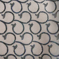 Black Sequin Embroidered Spiral Decorative Organza - Rex Fabrics