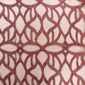 Dusty Red Embroidered Abstract Decorative Organza - Rex Fabrics