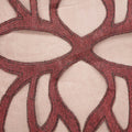 Dusty Red Embroidered Abstract Decorative Organza - Rex Fabrics
