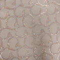 Nude Sequin Embroidered Spiral Decorative Organza - Rex Fabrics