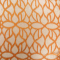 Orange Embroidered Abstract Decorative Organza - Rex Fabrics