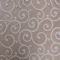 White Embroidered Swirl Decorative Organza - Rex Fabrics