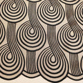 Black Abstract Swirled Embroidered Tulle Fabric - Rex Fabrics