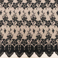 Black Floral Embroidered Tulle Fabric - Rex Fabrics