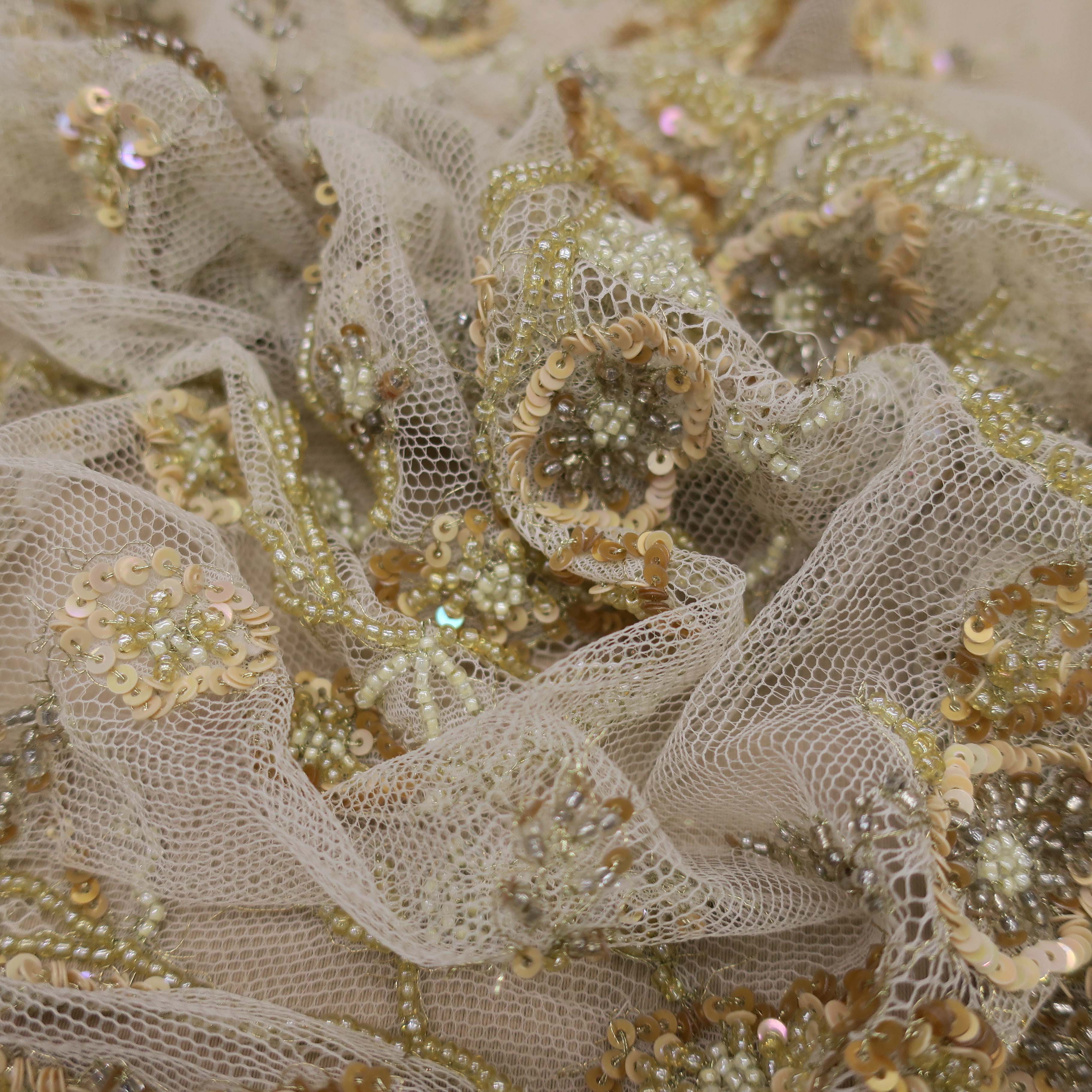Light Brown Floral Embroidered Lace– Rex Fabrics