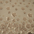 Light Brown Floral Embroidered Tulle Fabric - Rex Fabrics