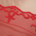 Red Abstract Embroidered Tulle - Rex Fabrics