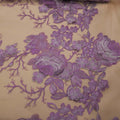 Violet Floral Pop Up Embroidered Tulle Fabric - Rex Fabrics