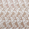 White Floral on Nude Embroidered Tulle Fabric - Rex Fabrics