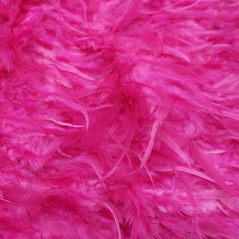Hot Pink Feathered Embroidered Fashion Fabric - Rex Fabrics
