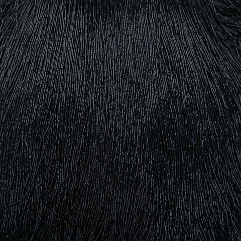 Black Fringe Beaded Fashion Fabric - Rex Fabrics