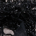 Black Fringe Fashion Fabric - Rex Fabrics