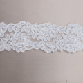 Light Ivory French Beaded Floral Corded Lace Trim - Rex Fabrics